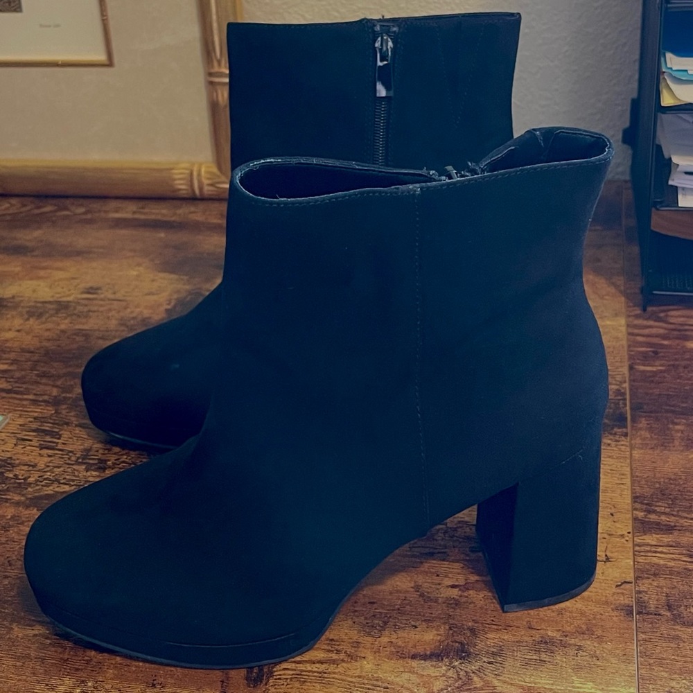 Plus size, Torrid, Black, Platform bootie